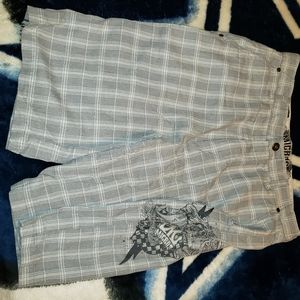 MICROS PLAID SHORTS 34